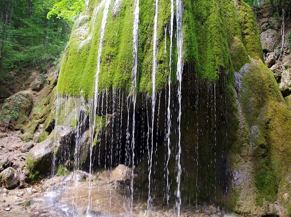 Большой каньон водопад серебряные струи