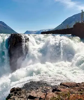 Иркиндинский водопад плато Путорана