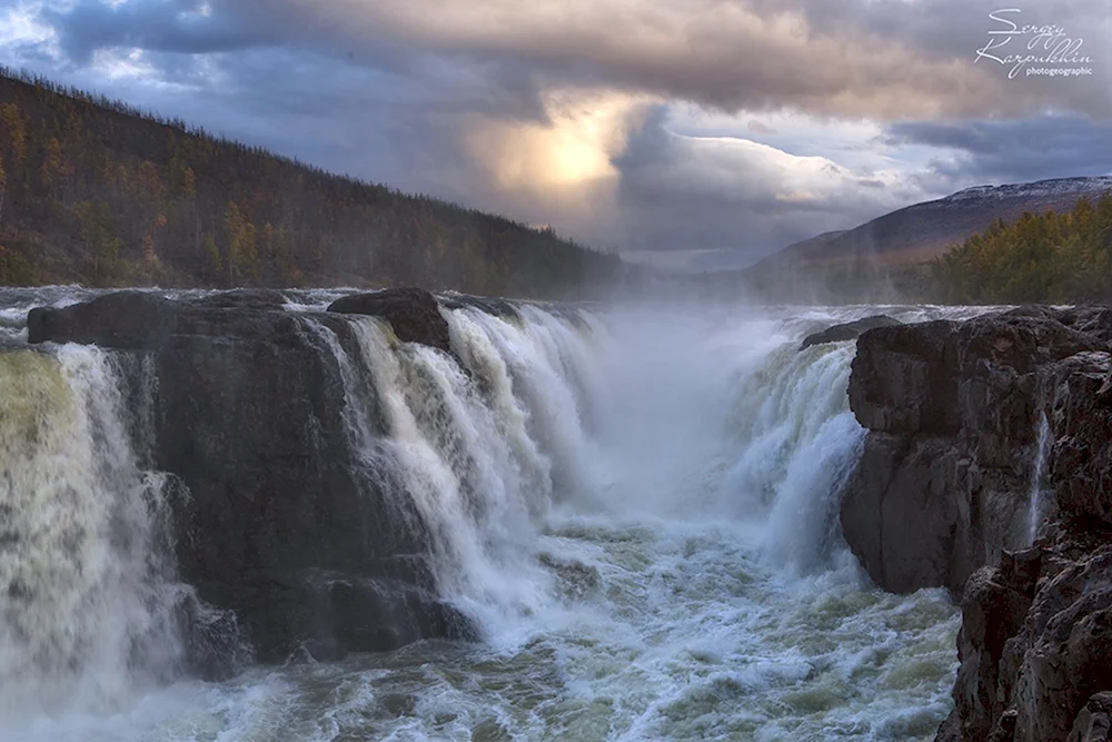 Курейский водопад Путорана