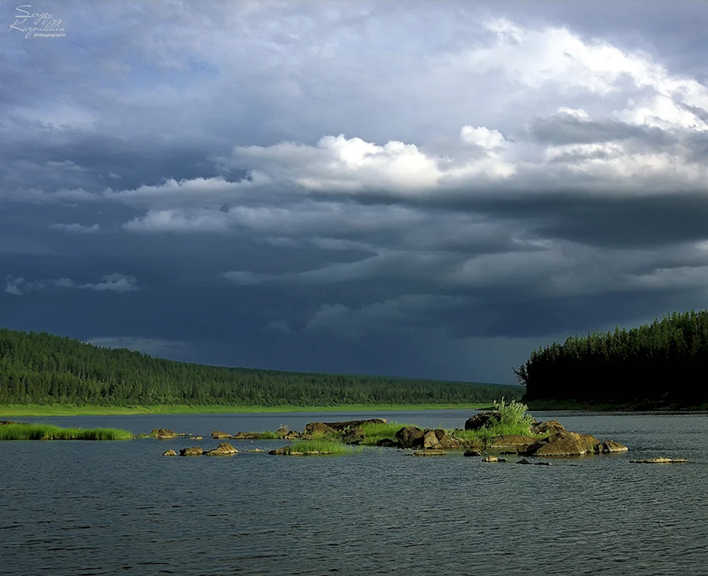 Река нижняя Тунгуска Эвенкийский АО