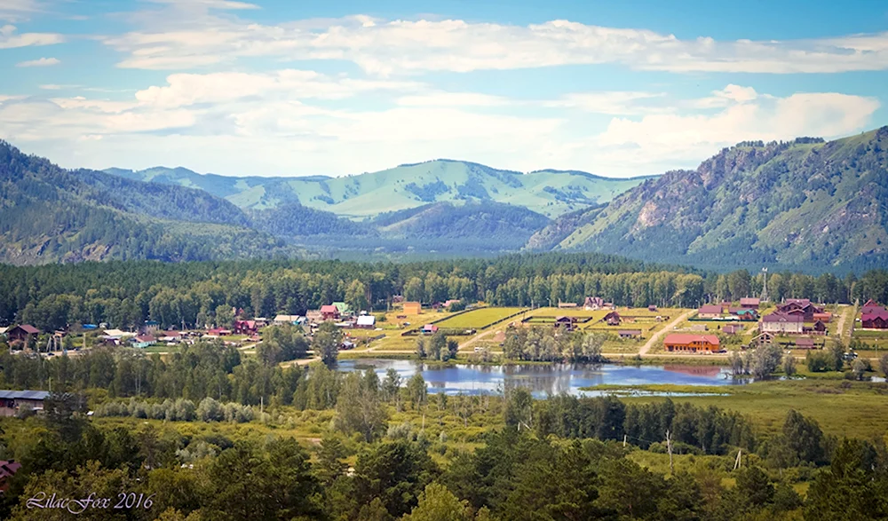 Село Манжерок горный Алтай
