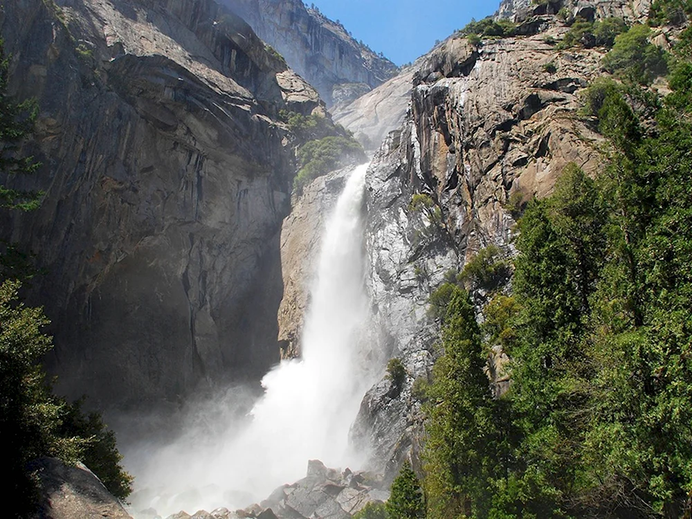 Северная Америка водопад Йосемит
