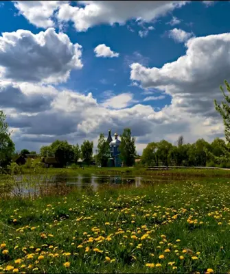 Весна в деревне