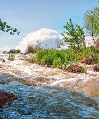 Водопад Чардымские камни