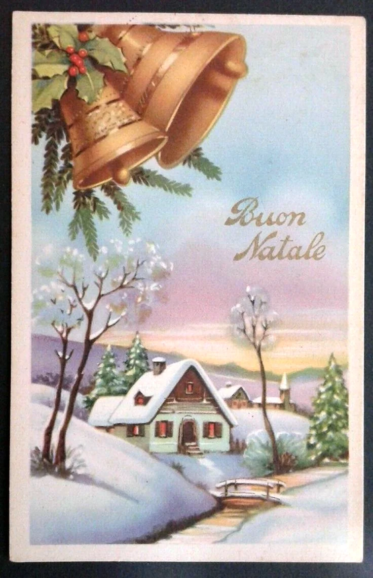 Buon Natale старинные открытки на итальянском