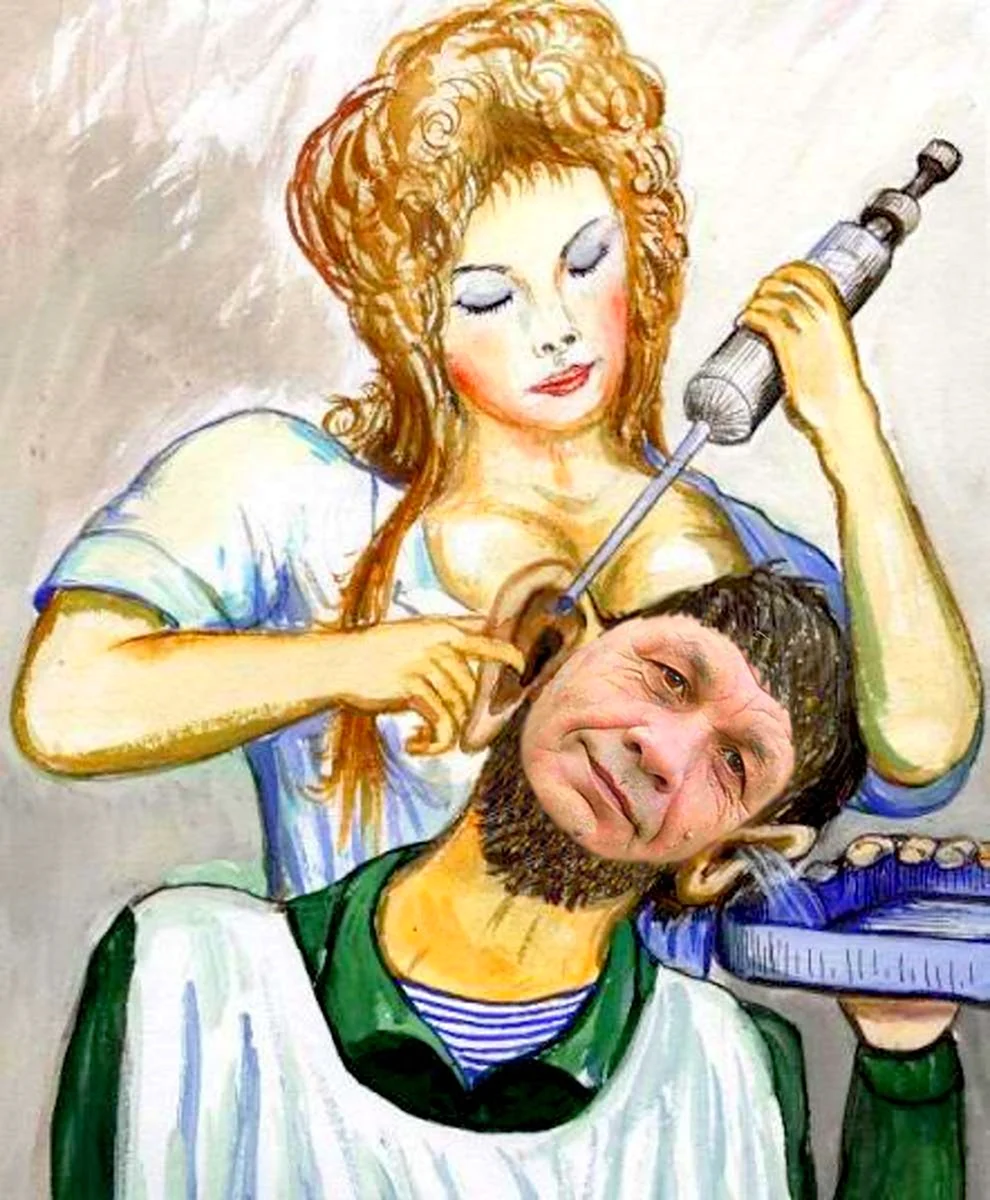 ЛОР врач карикатура