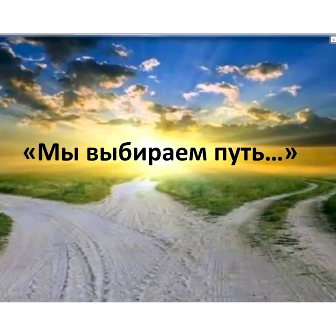 Мы сами выбираем путь