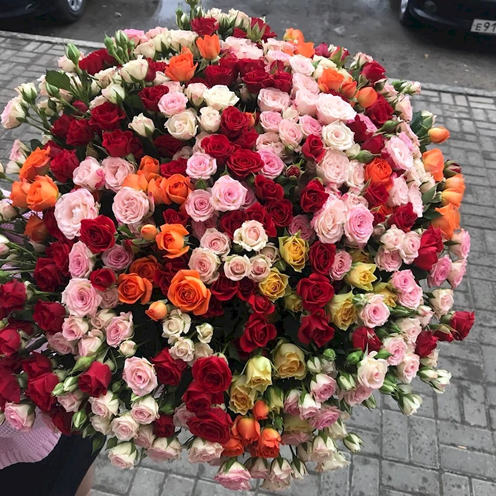 101 Кустовая роза букет