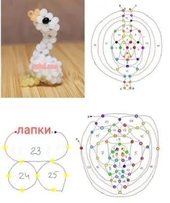 Амигуруми из бисера схемы