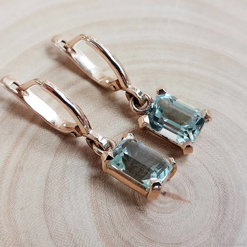 Aquamarine серьги с турмалином 131391