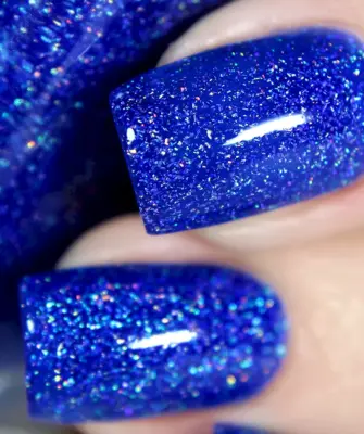 Гель лак glitter синий