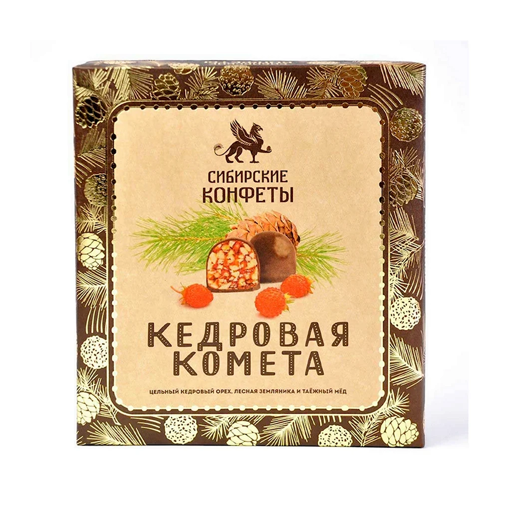 Грильяж Кедровый Кедровая Комета с земляникой 120гр