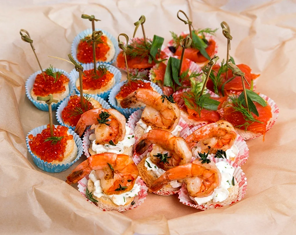 Канапешки с красной рыбой