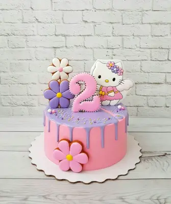 Хеллоу Китти торт на 2 годика