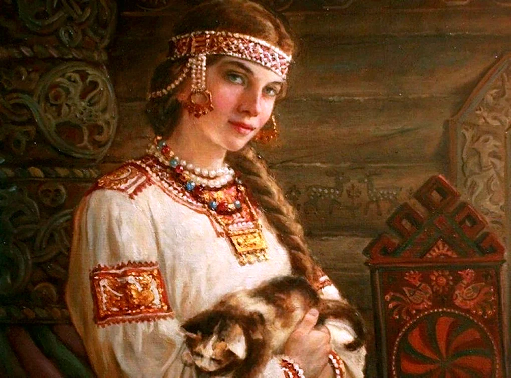 Кокошник крестьянки древняя Русь