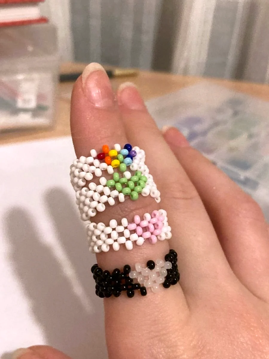 Кольца из бисера