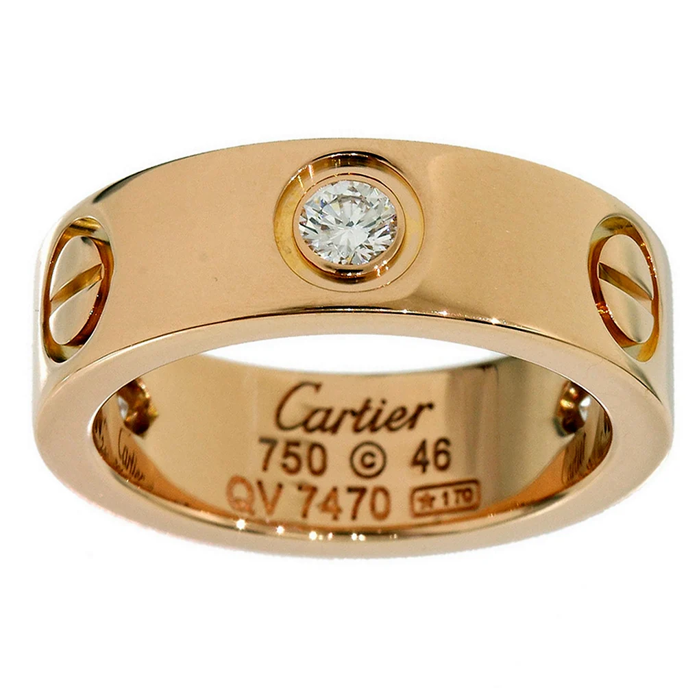 Кольцо Cartier Love 3 бриллианта