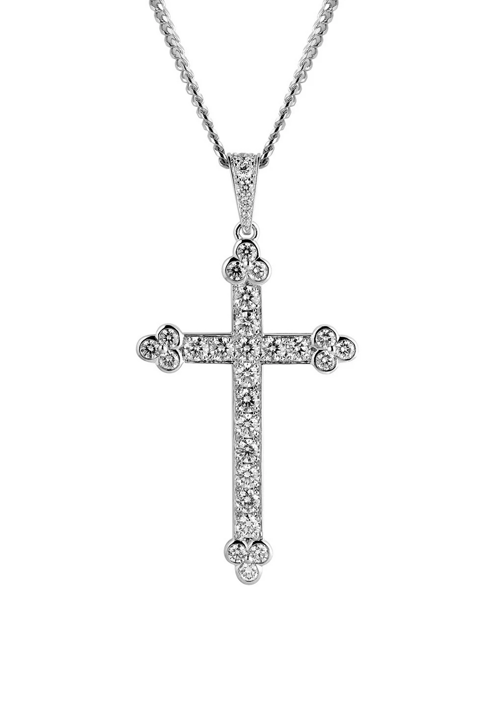 Крест Cartier Cross Diamonds White Gold