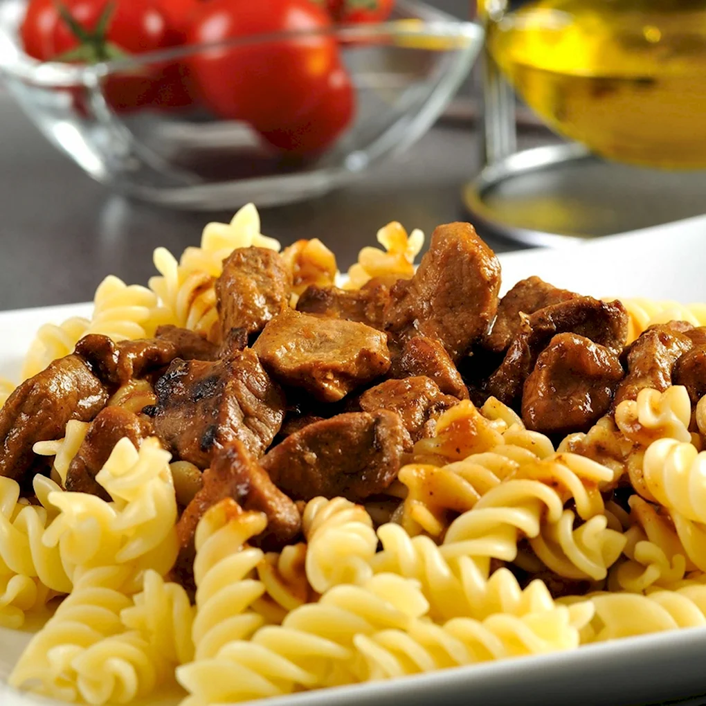 Макароны с мясом