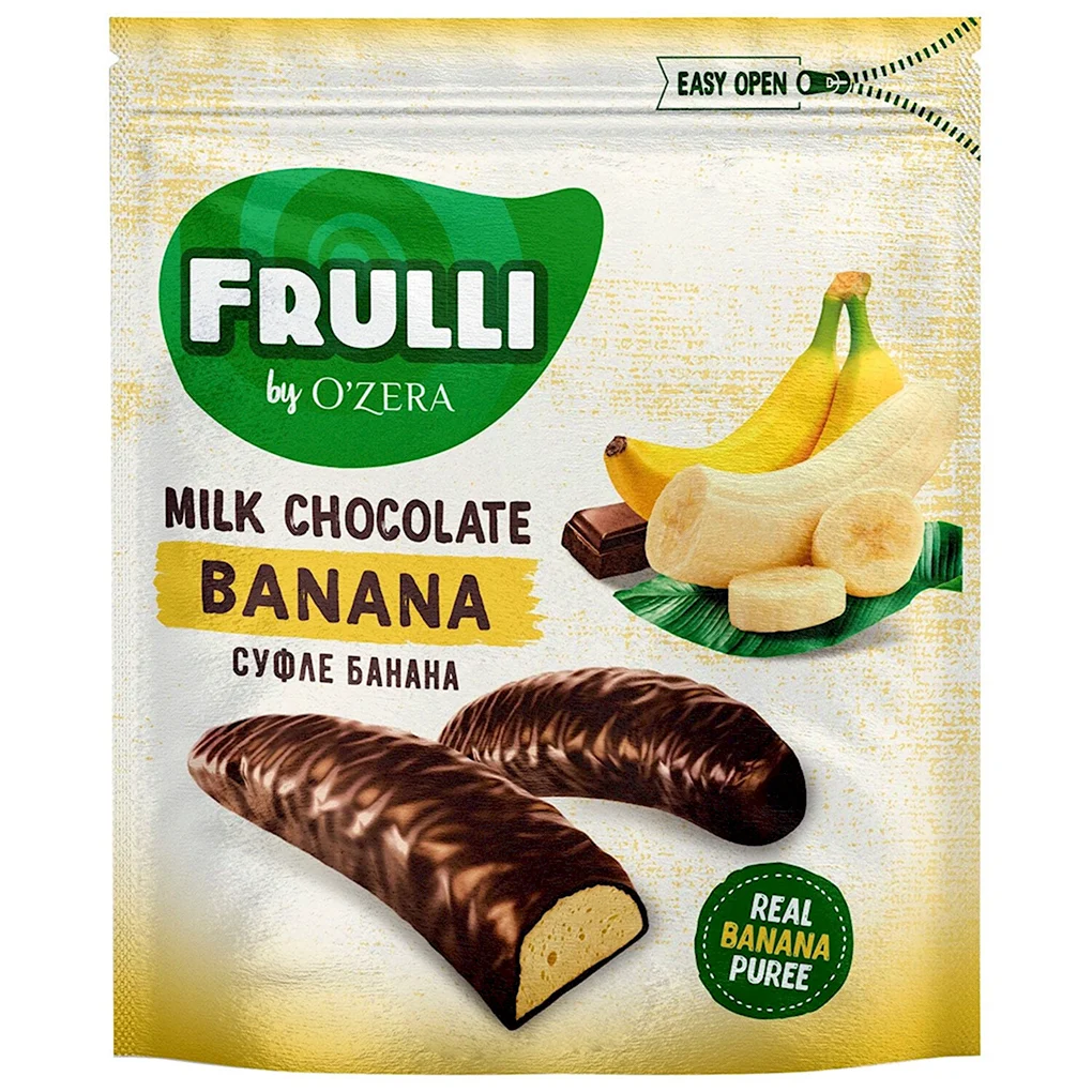 «OZera» конфеты Frulli суфле банана в шоколаде 125 г