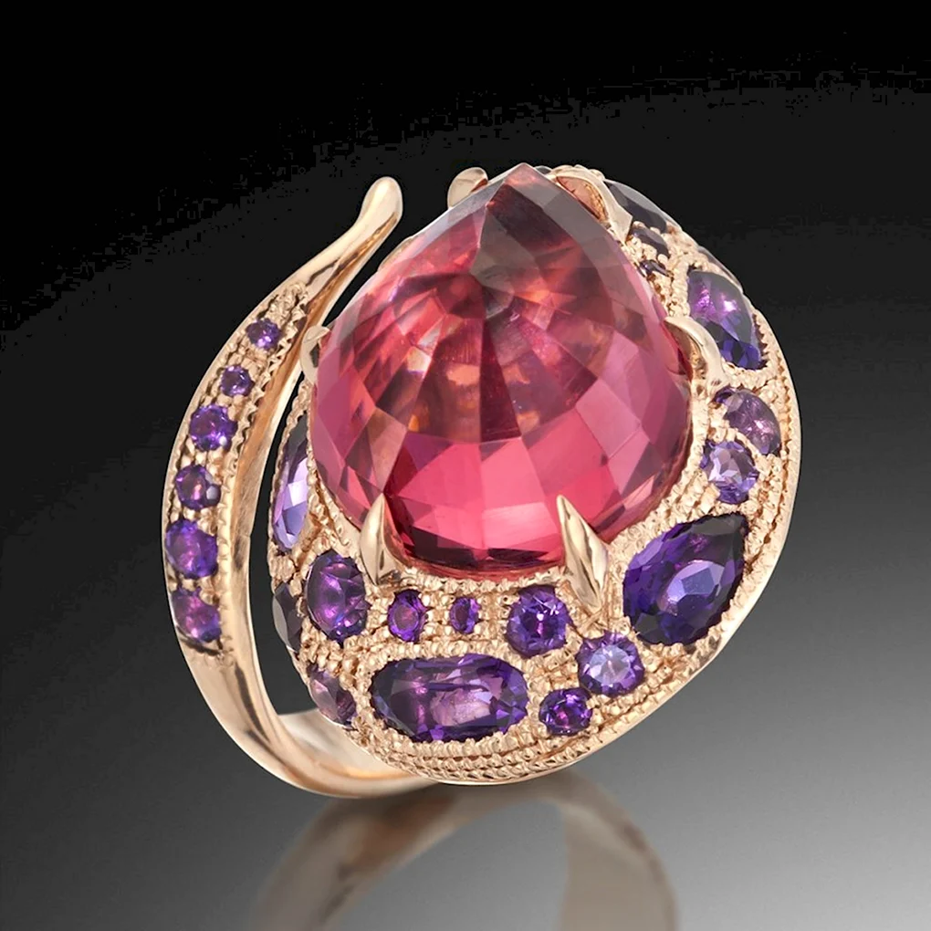 Rubellite Tourmaline Ring