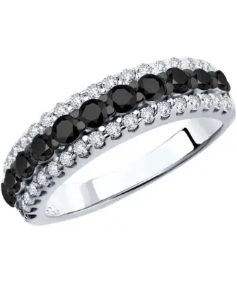 Серебряное кольцо Diamant 95-110-01093-1 с фианитом 