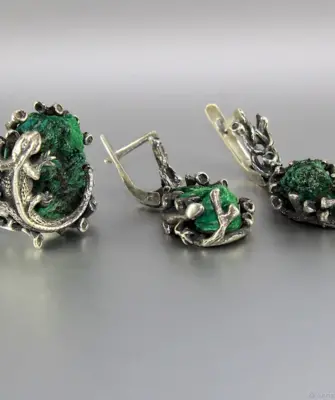 Серебро плисовый малахит Армения