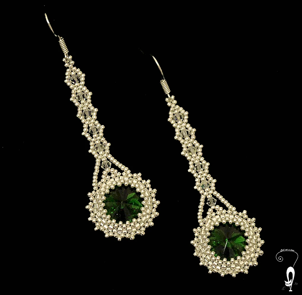 Сережки из бисера