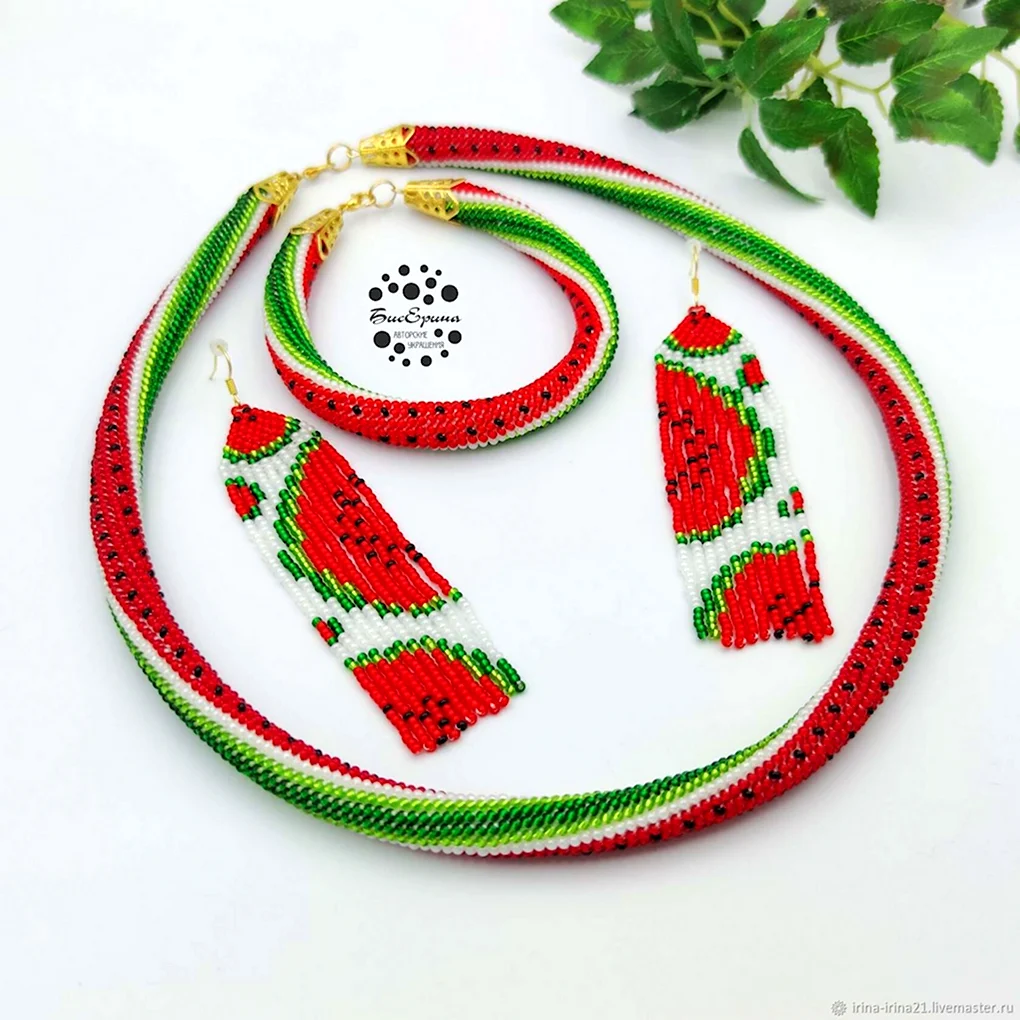 Серьги арбузы
