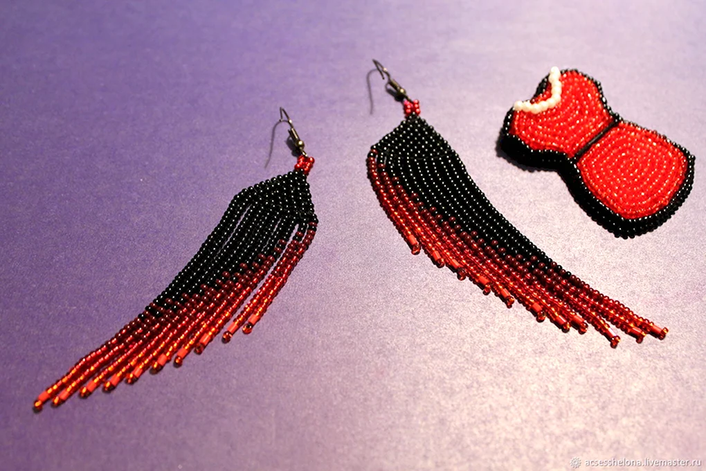 Серьги из бисера