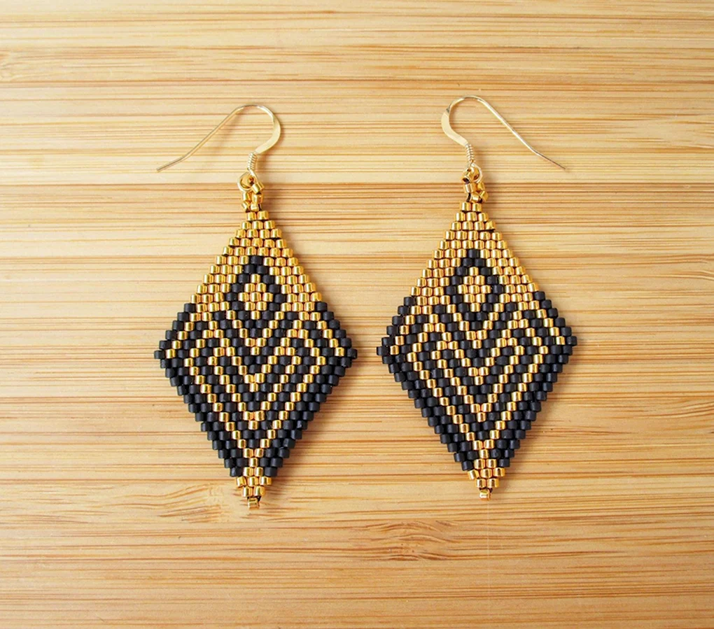 Серьги из бисера