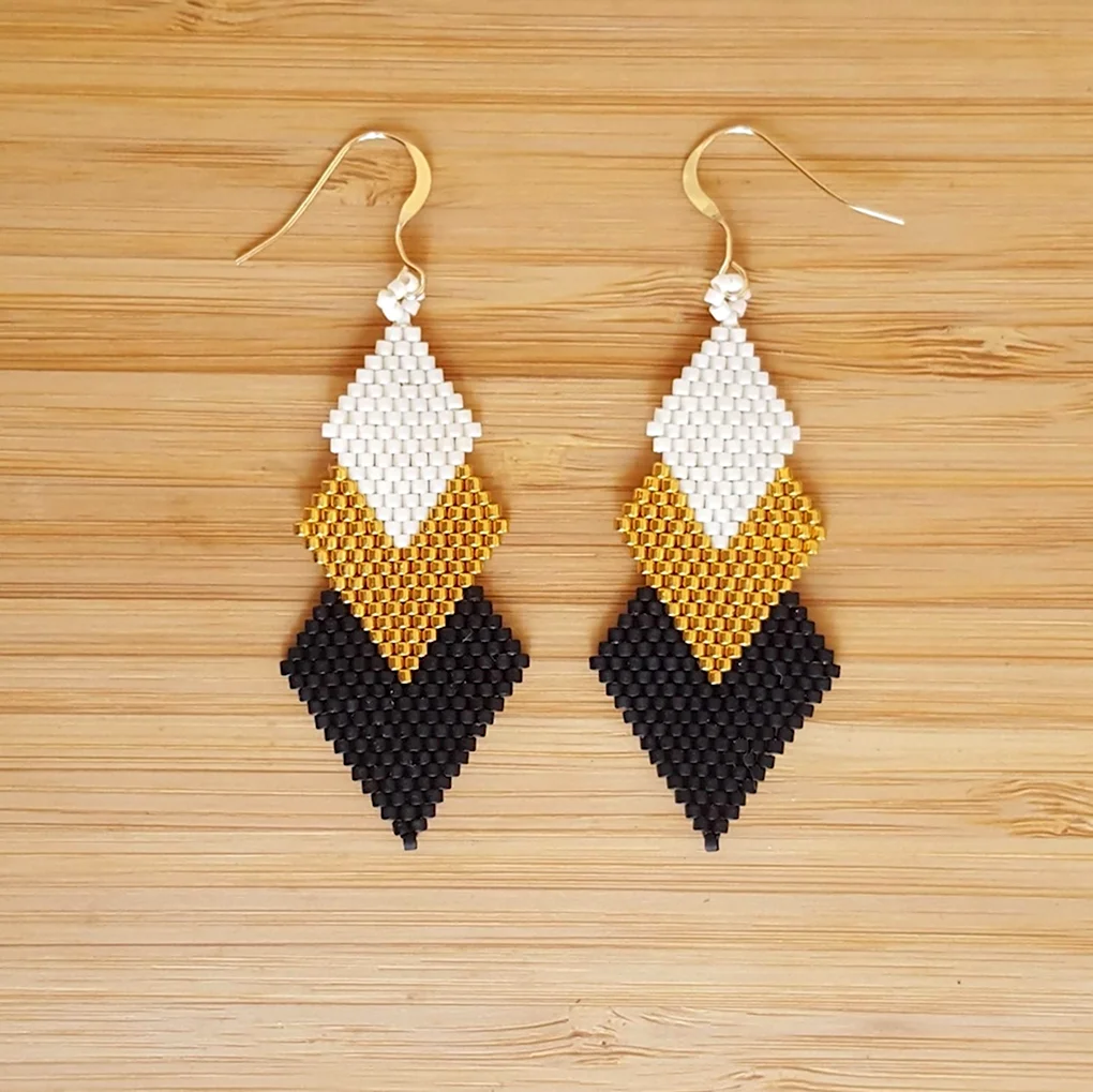 Серьги из бисера Миюки