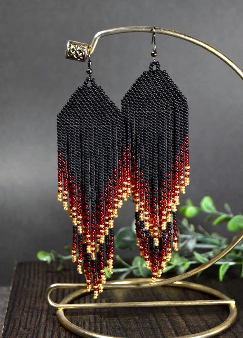 Серьги из бисера МК