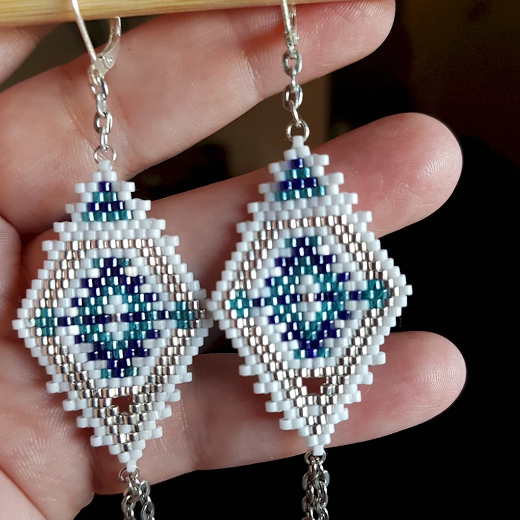 Серьги из бисера МК