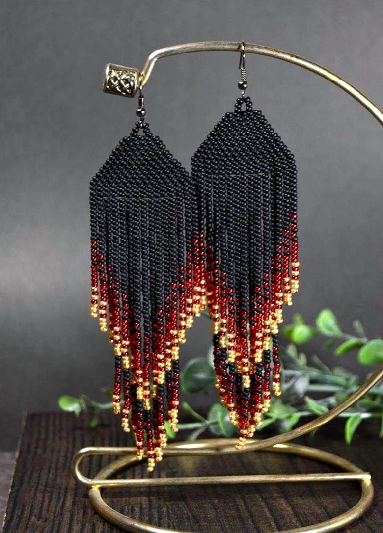 Серьги из бисера МК