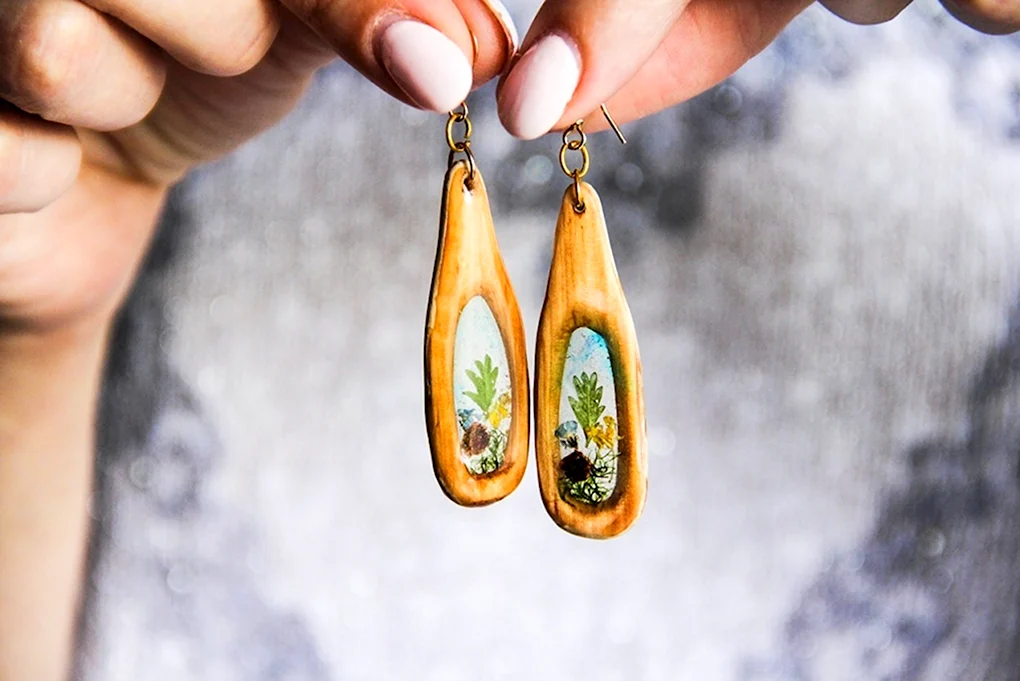 Серьги из эпоксидки