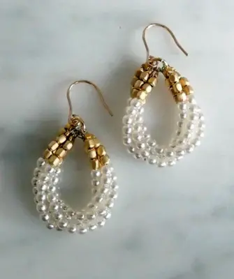 Серьги из стекляруса