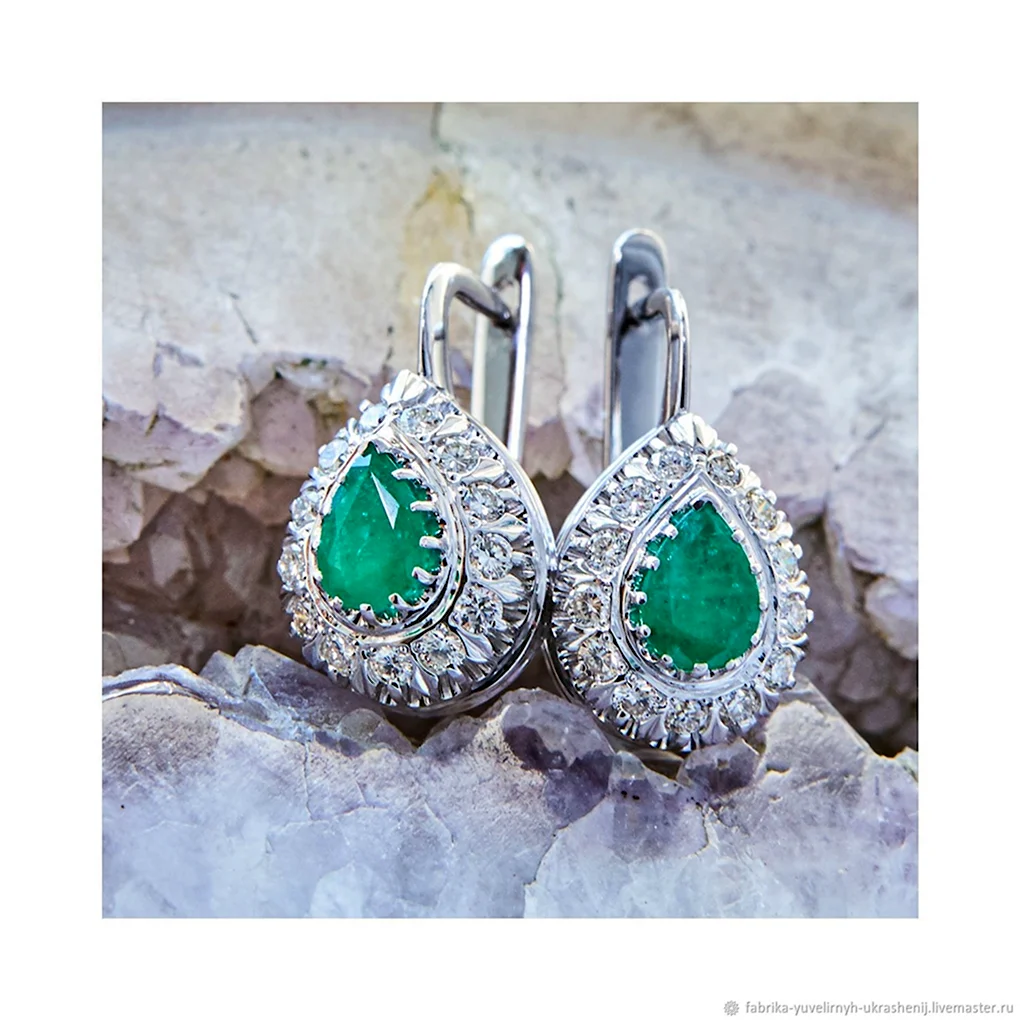 Серьги с изумрудами МЮЗ id13095100