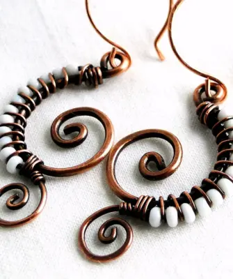 Серьги wire Wrap