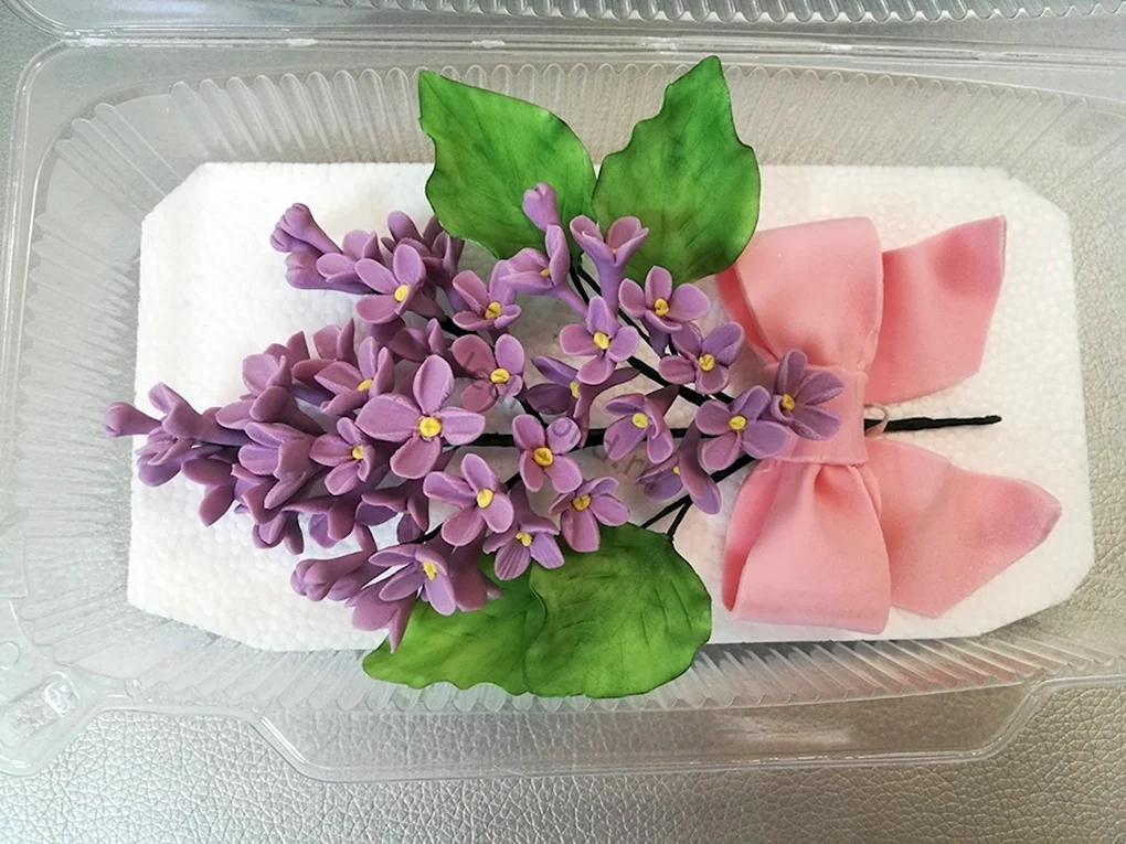 Торт букет сирени