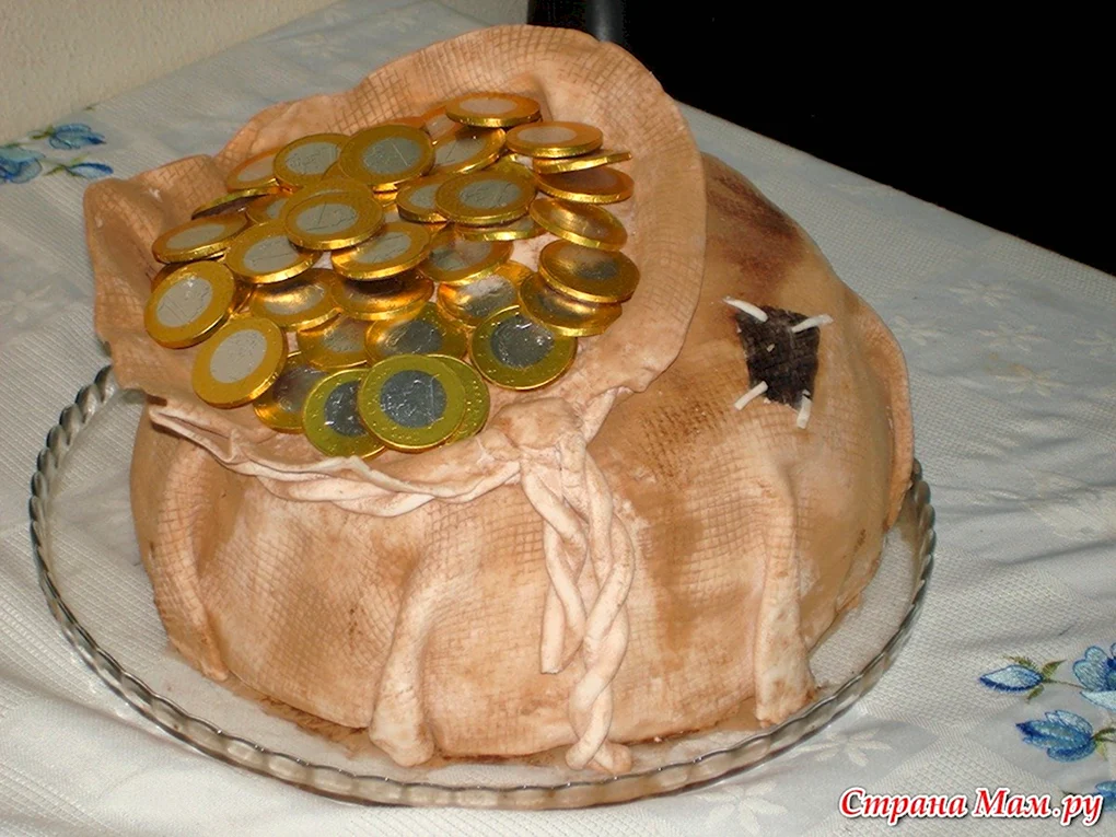 Торт мешок с деньгами
