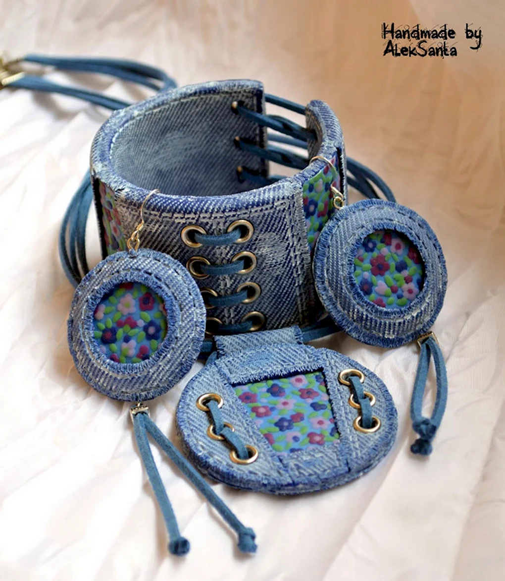 Украшения из джинсы