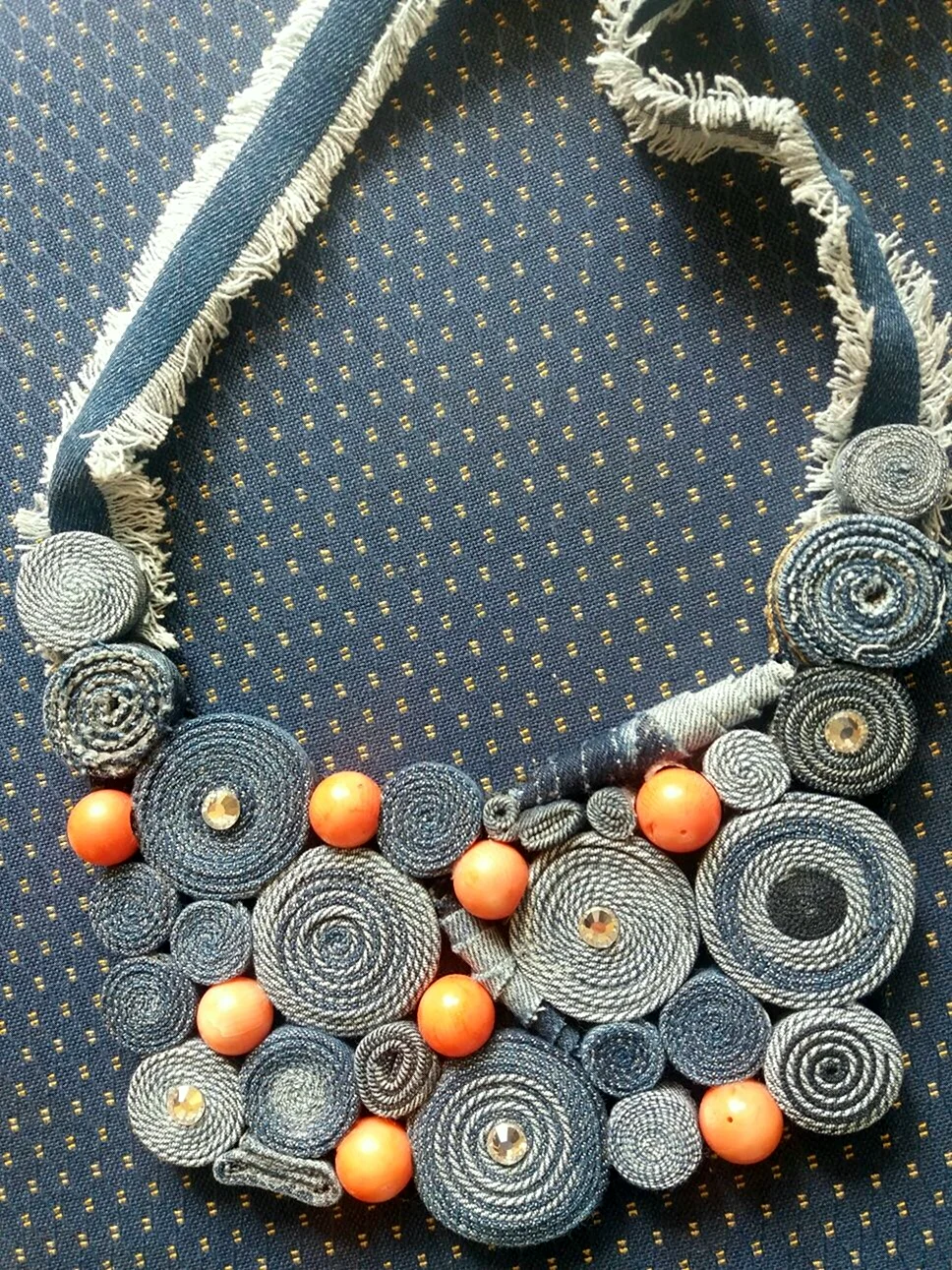 Украшения из джинсы