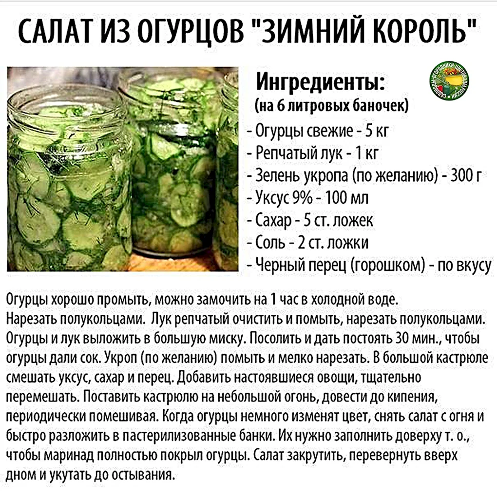 Заготовки из огурцов на зиму рецепты